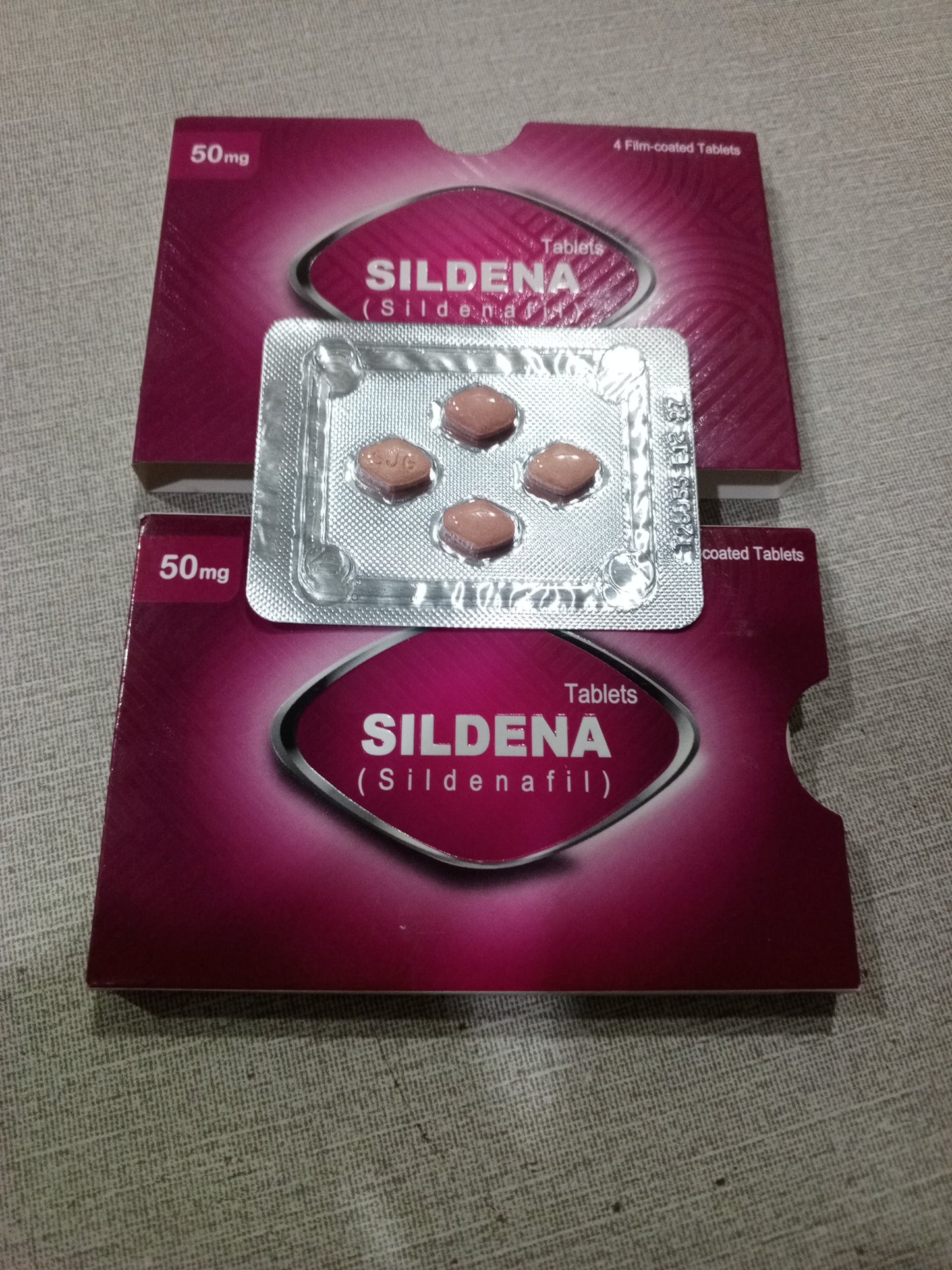 sildana 50 mg 4 tablet in one pack ( Silfenafil 50 mg tab)
